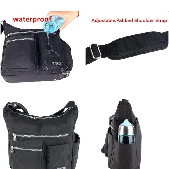 NWT- Mhcnll Black Crossbody Bag with Multiple Pockets - Picture 2 of 7